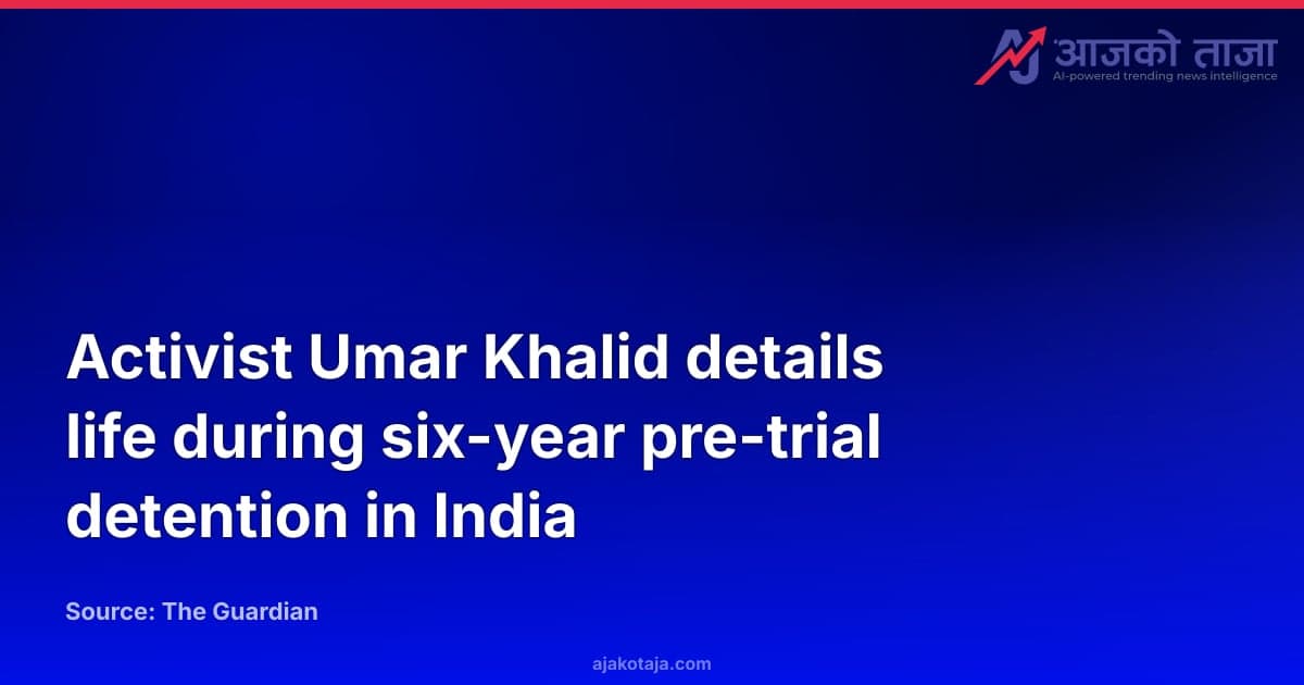 Activist Umar Khalid details life during six-year pre-trial detention in India