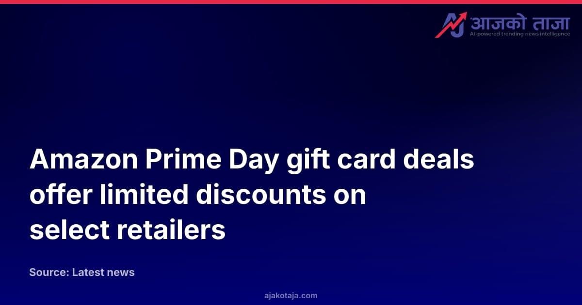Amazon Prime Day gift card deals offer limited discounts on select retailers