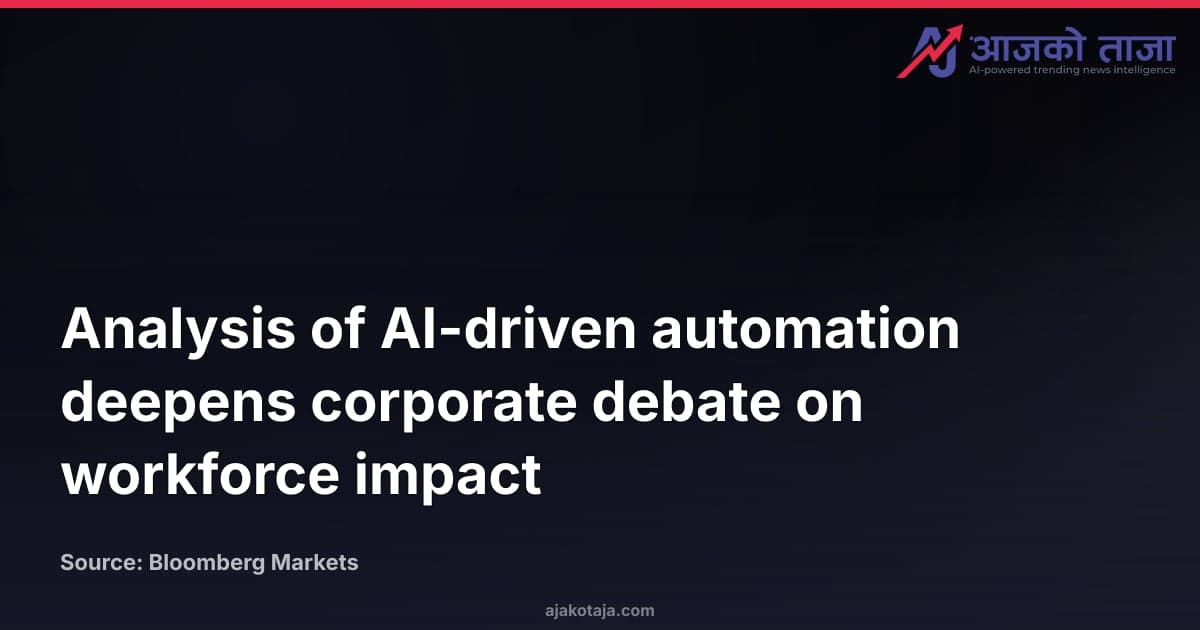 Analysis of AI-driven automation deepens corporate debate on workforce impact