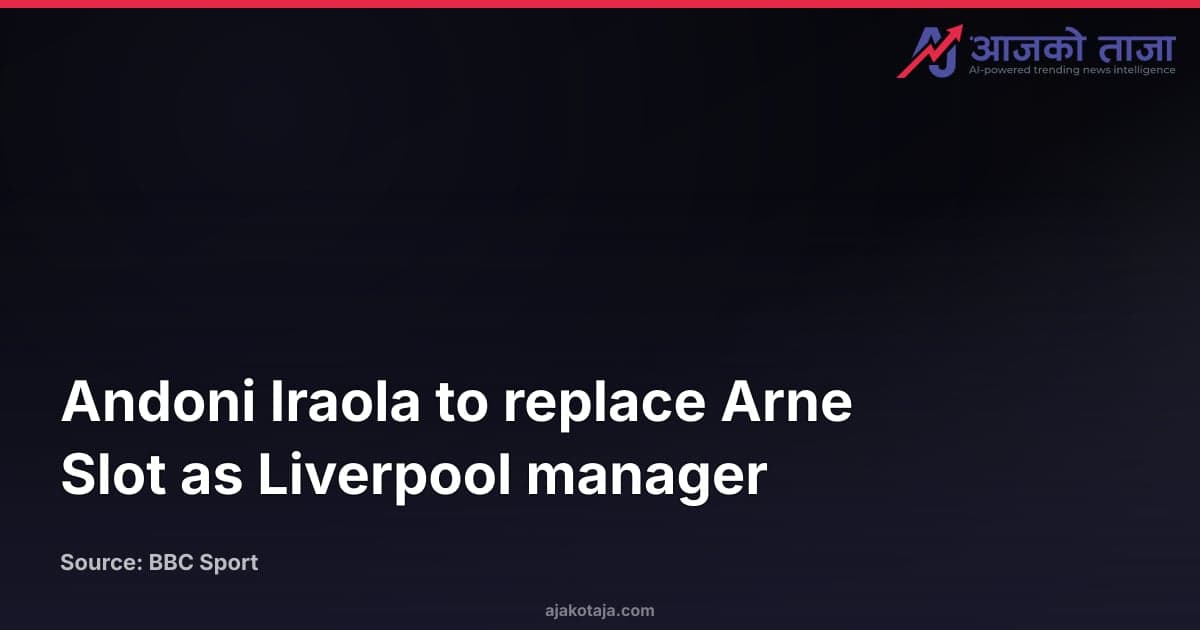 Andoni Iraola to replace Arne Slot as Liverpool manager