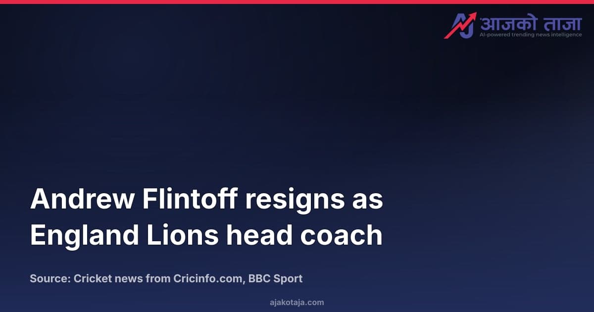 Andrew Flintoff resigns as England Lions head coach