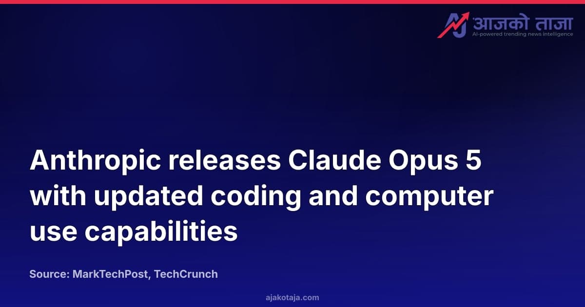 Anthropic releases Claude Opus 5 with updated coding and computer use capabilities