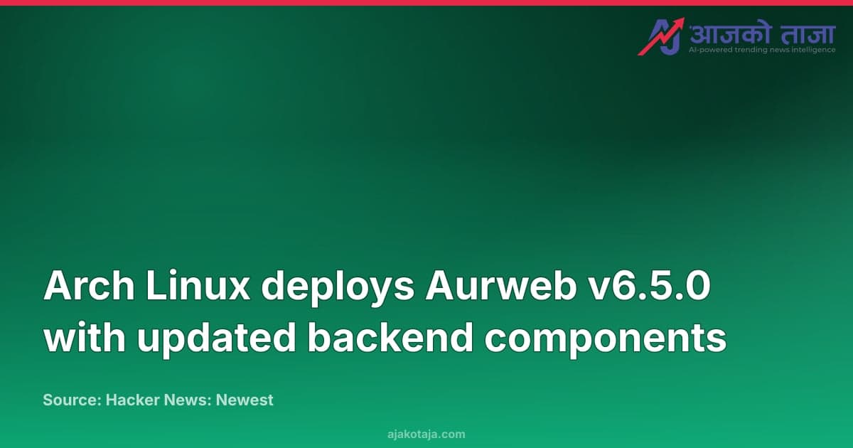 Arch Linux deploys Aurweb v6.5.0 with updated backend components