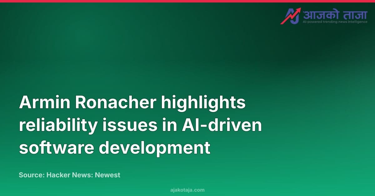 Armin Ronacher highlights reliability issues in AI-driven software development