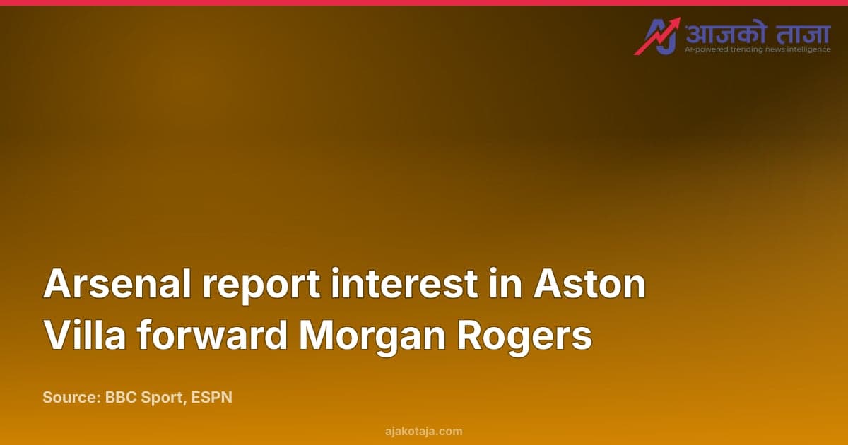Arsenal report interest in Aston Villa forward Morgan Rogers