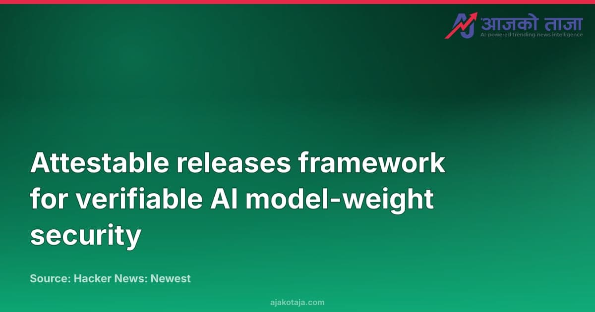 Attestable releases framework for verifiable AI model-weight security