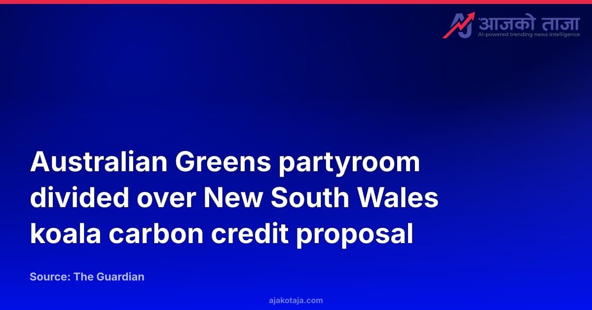 Australian Greens partyroom divided over New South Wales koala carbon credit proposal