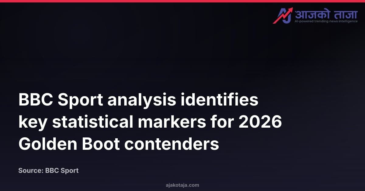 BBC Sport analysis identifies key statistical markers for 2026 Golden Boot contenders