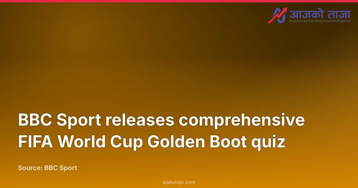 BBC Sport releases comprehensive FIFA World Cup Golden Boot quiz