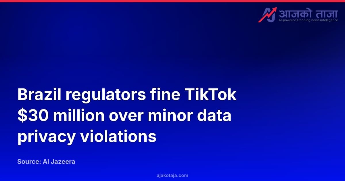 Brazil regulators fine TikTok $30 million over minor data privacy violations