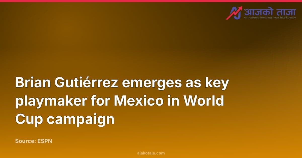 Brian Gutiérrez emerges as key playmaker for Mexico in World Cup campaign