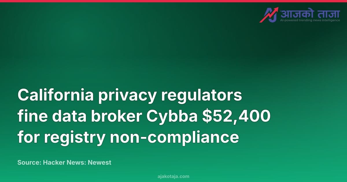 California privacy regulators fine data broker Cybba $52,400 for registry non-compliance