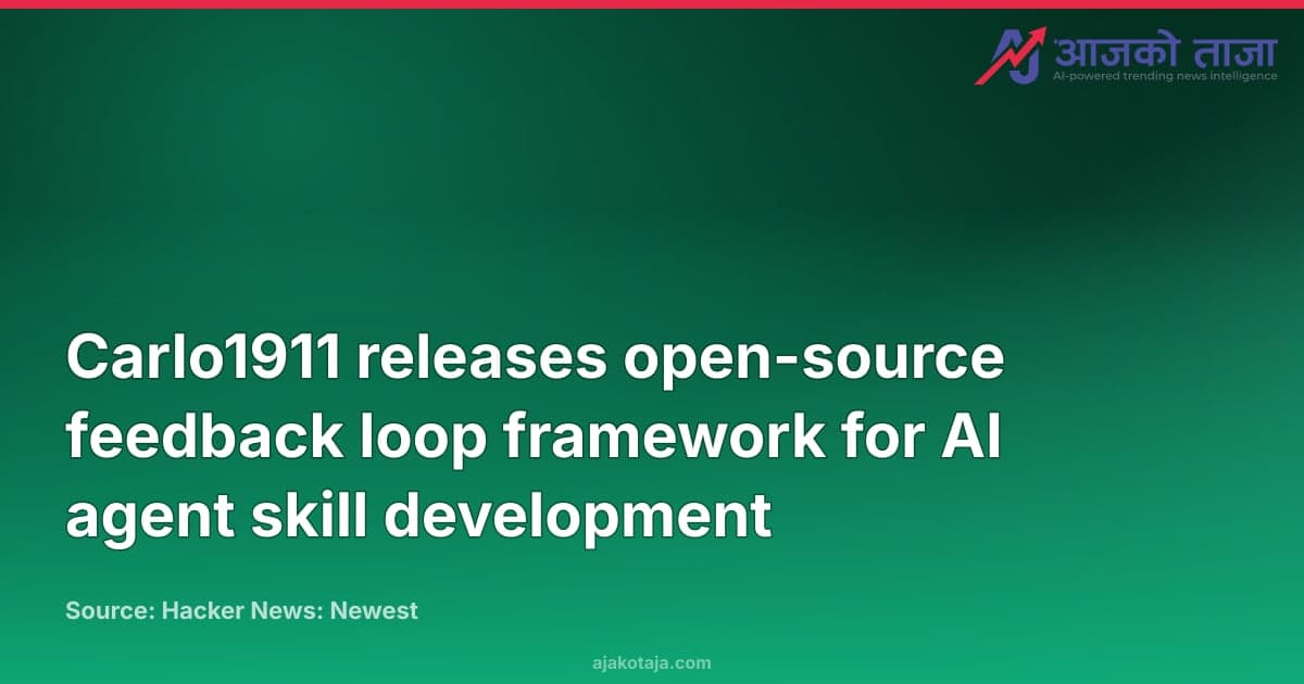 Carlo1911 releases open-source feedback loop framework for AI agent skill development