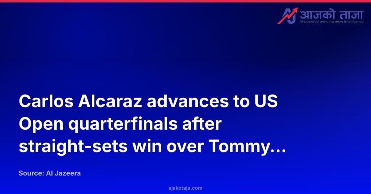 Carlos Alcaraz advances to US Open quarterfinals after straight-sets win over Tommy Paul