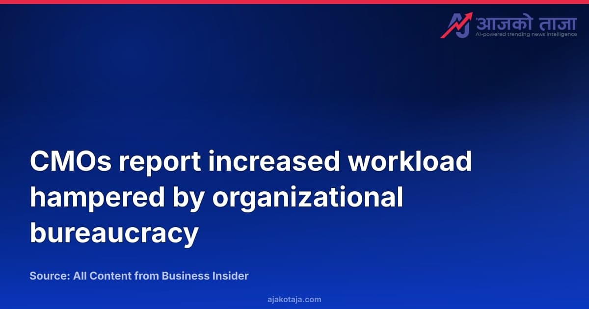 CMOs report increased workload hampered by organizational bureaucracy
