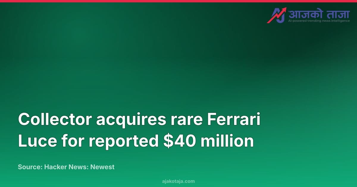 Collector acquires rare Ferrari Luce for reported $40 million
