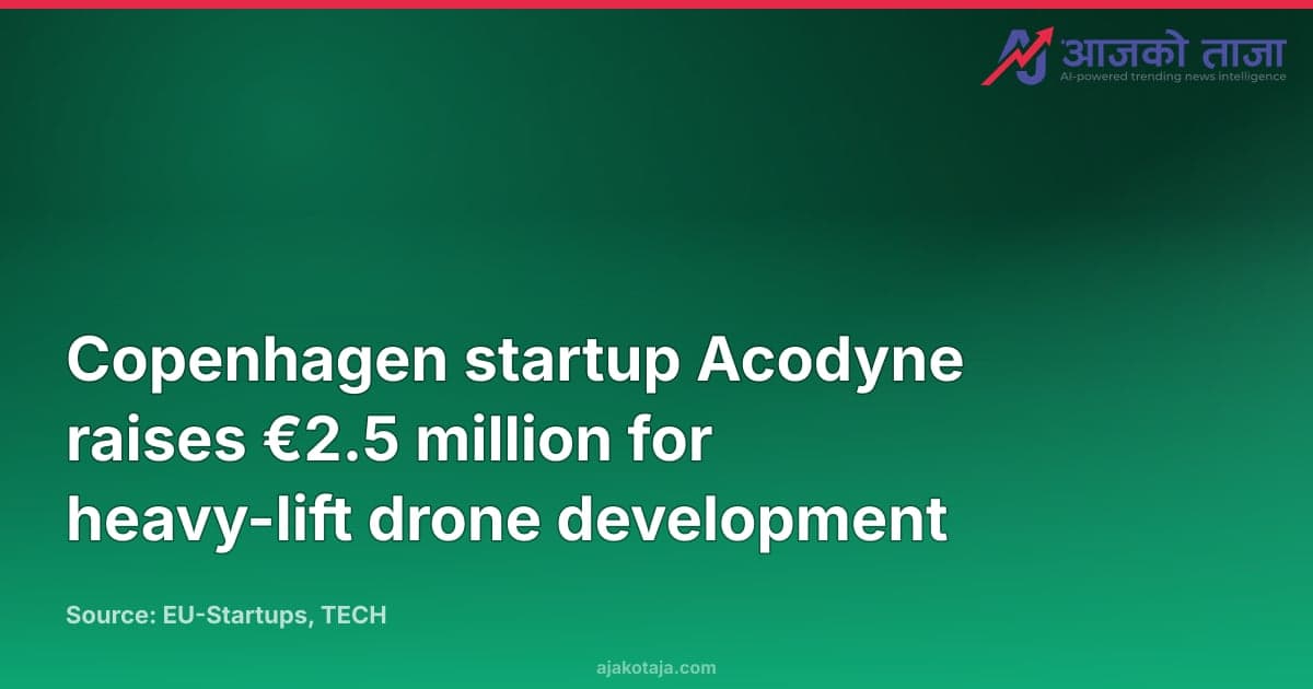Copenhagen startup Acodyne raises €2.5 million for heavy-lift drone development