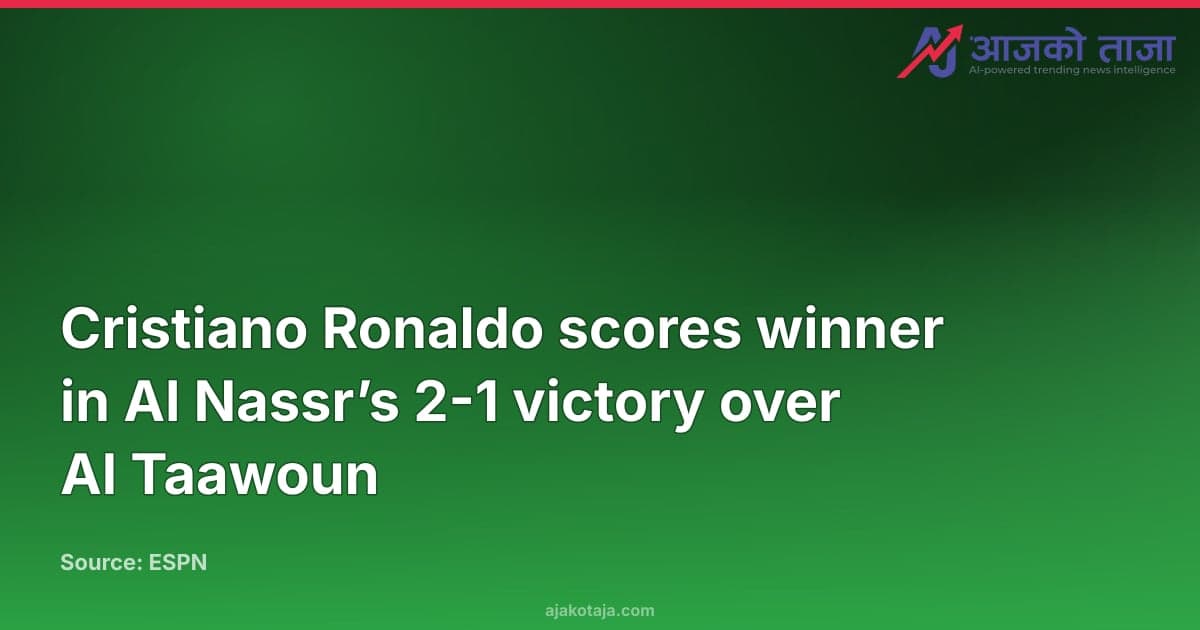 Cristiano Ronaldo scores winner in Al Nassr’s 2-1 victory over Al Taawoun
