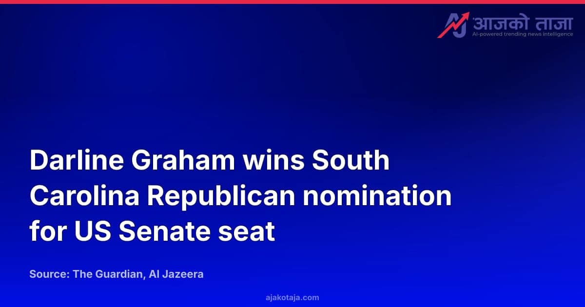 Darline Graham wins South Carolina Republican nomination for US Senate seat