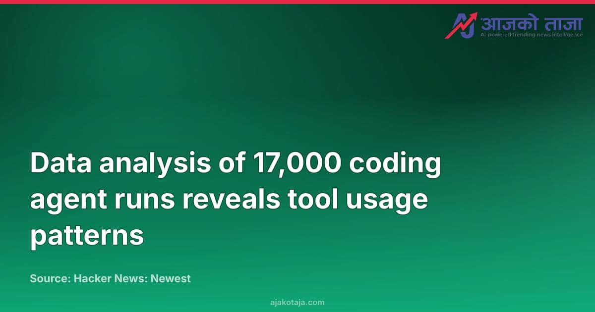 Data analysis of 17,000 coding agent runs reveals tool usage patterns
