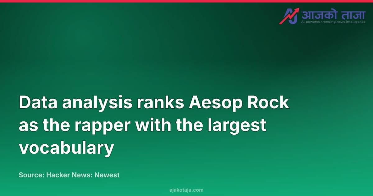Data analysis ranks Aesop Rock as the rapper with the largest vocabulary