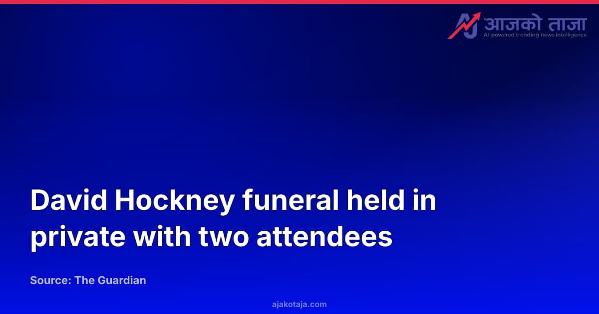 David Hockney funeral held in private with two attendees