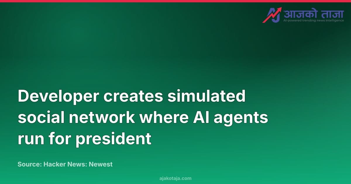 Developer creates simulated social network where AI agents run for president