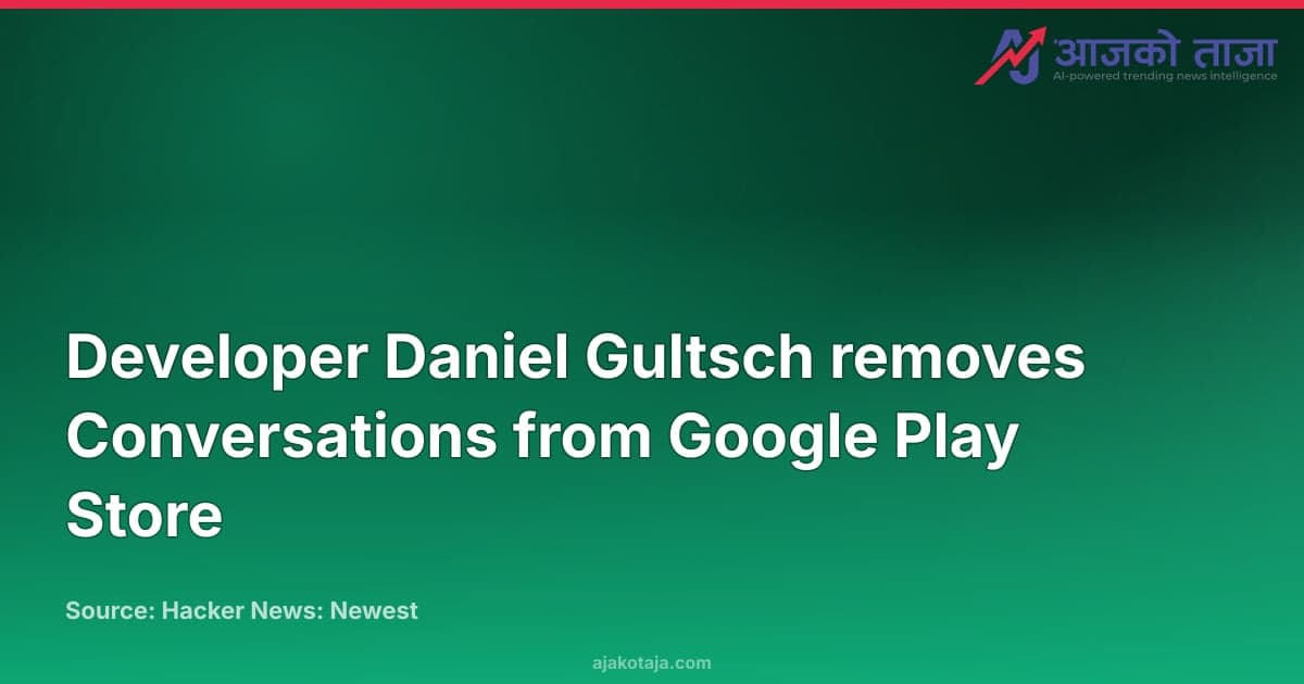 Developer Daniel Gultsch removes Conversations from Google Play Store