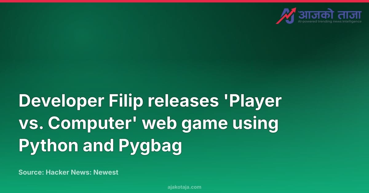 Developer Filip releases 'Player vs. Computer' web game using Python and Pygbag