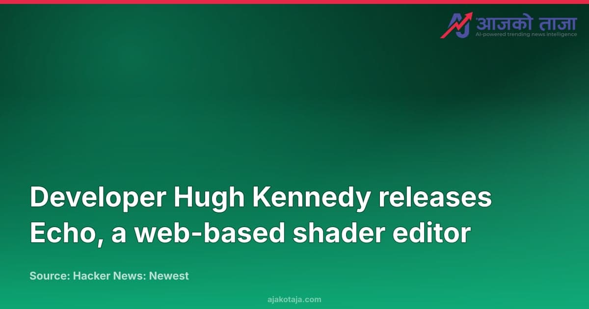 Developer Hugh Kennedy releases Echo, a web-based shader editor