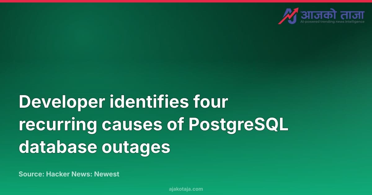 Developer identifies four recurring causes of PostgreSQL database outages