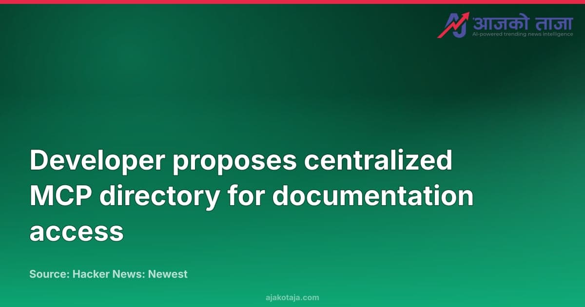 Developer proposes centralized MCP directory for documentation access