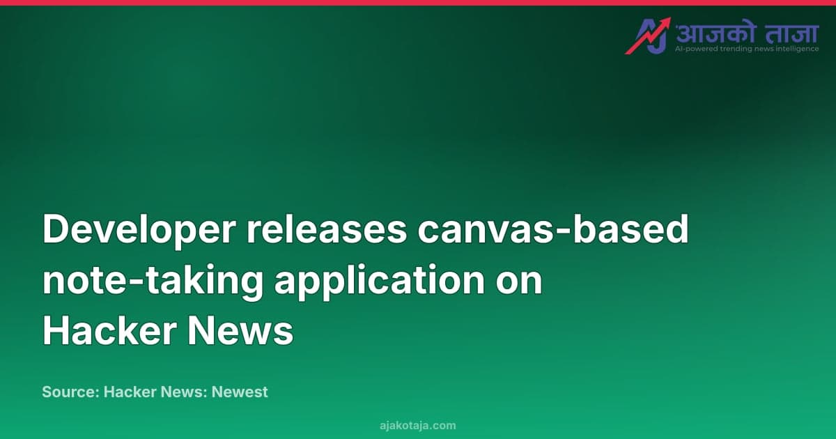 Developer releases canvas-based note-taking application on Hacker News