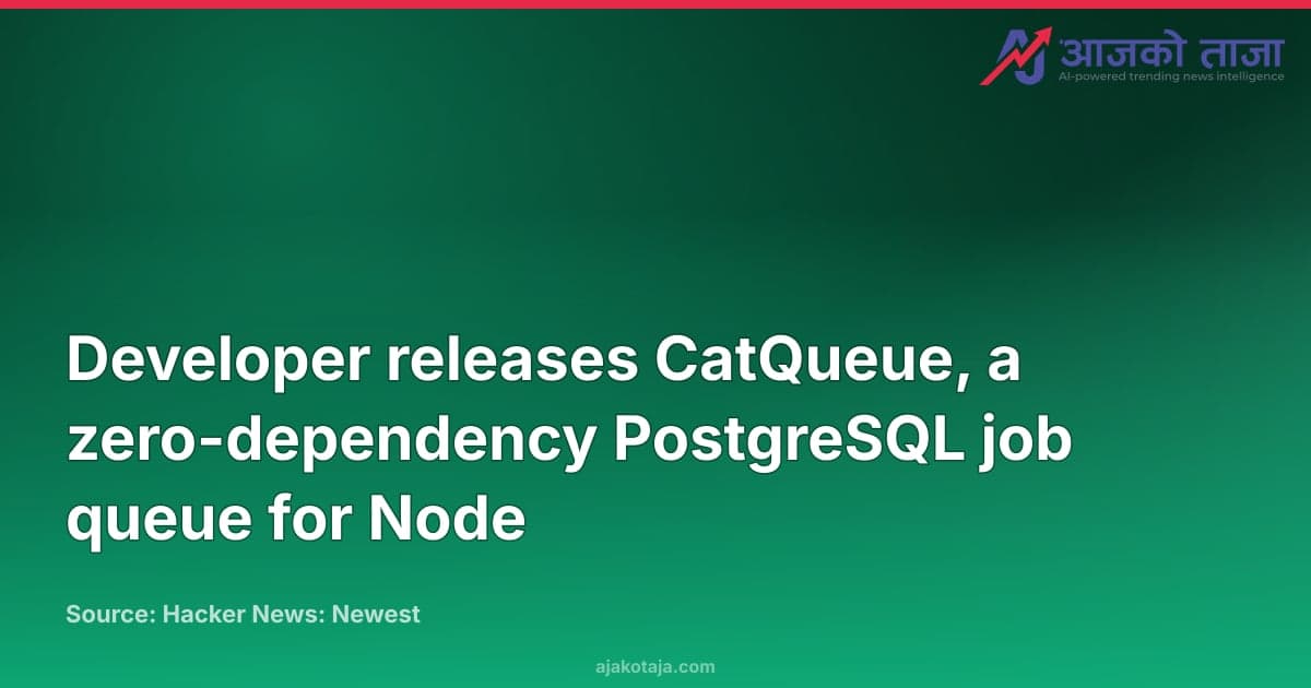 Developer releases CatQueue, a zero-dependency PostgreSQL job queue for Node