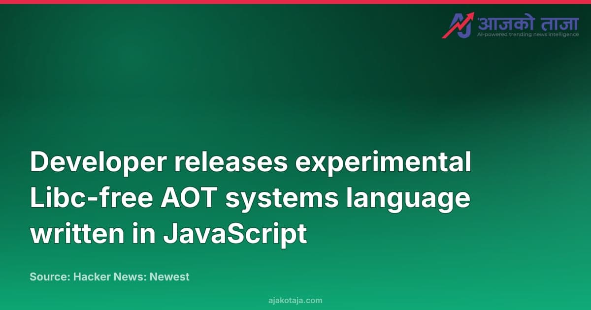 Developer releases experimental Libc-free AOT systems language written in JavaScript