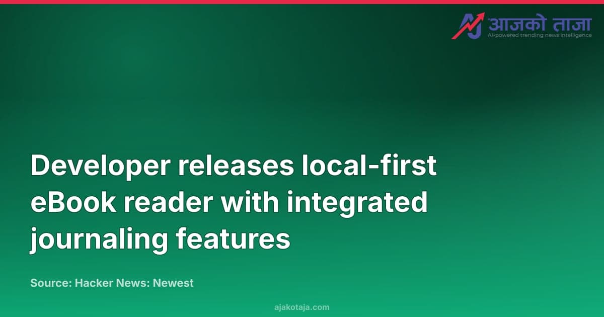 Developer releases local-first eBook reader with integrated journaling features