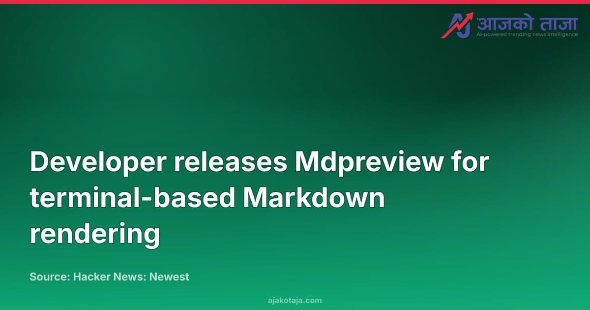 Developer releases Mdpreview for terminal-based Markdown rendering