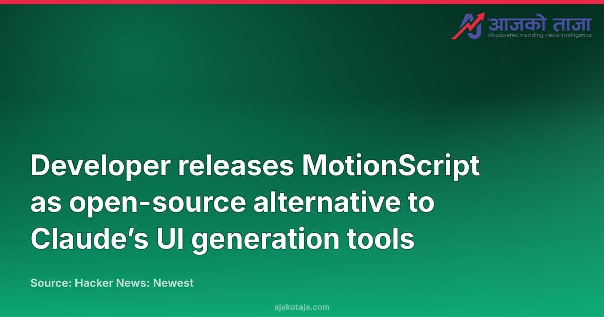 Developer releases MotionScript as open-source alternative to Claude’s UI generation tools
