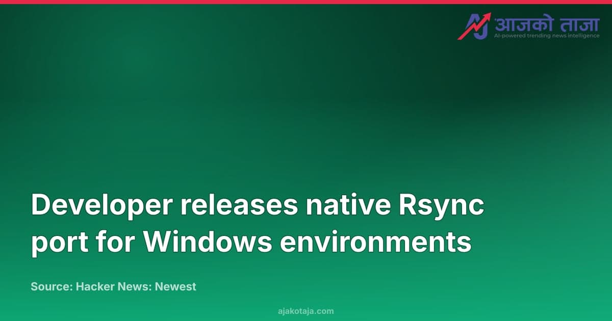Developer releases native Rsync port for Windows environments