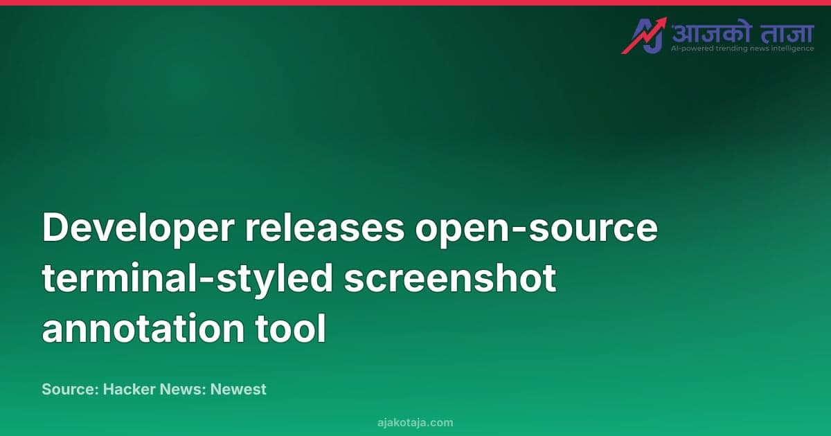 Developer releases open-source terminal-styled screenshot annotation tool