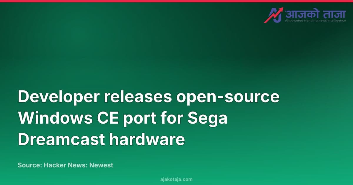 Developer releases open-source Windows CE port for Sega Dreamcast hardware