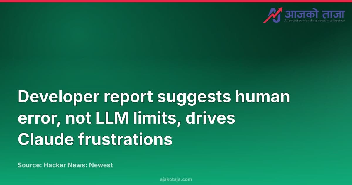 Developer report suggests human error, not LLM limits, drives Claude frustrations