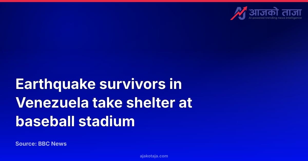 Earthquake survivors in Venezuela take shelter at baseball stadium