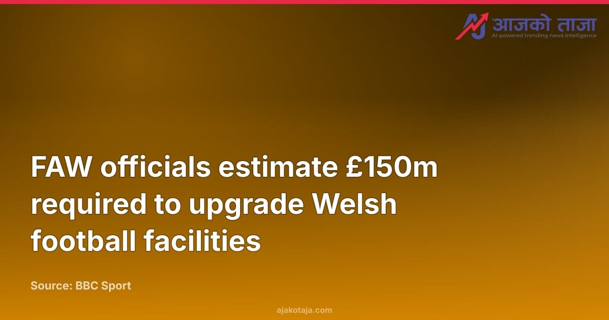FAW officials estimate £150m required to upgrade Welsh football facilities
