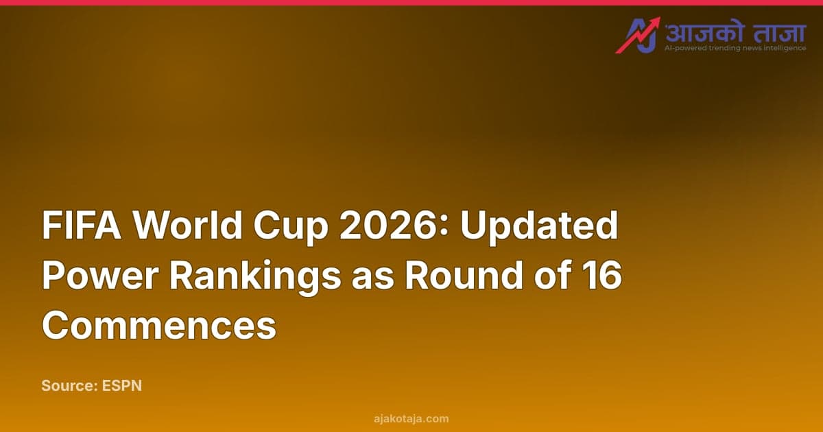 FIFA World Cup 2026: Updated Power Rankings as Round of 16 Commences