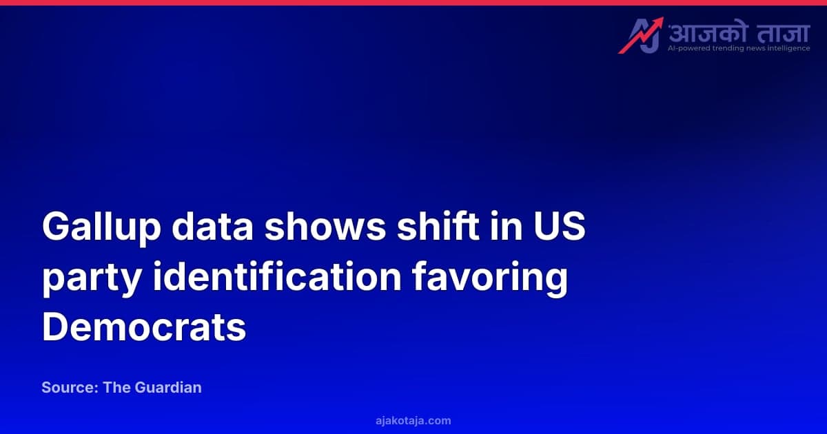 Gallup data shows shift in US party identification favoring Democrats