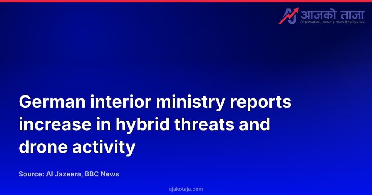 German interior ministry reports increase in hybrid threats and drone activity