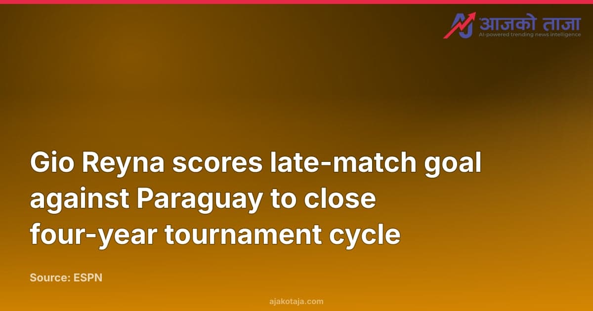 Gio Reyna scores late-match goal against Paraguay to close four-year tournament cycle