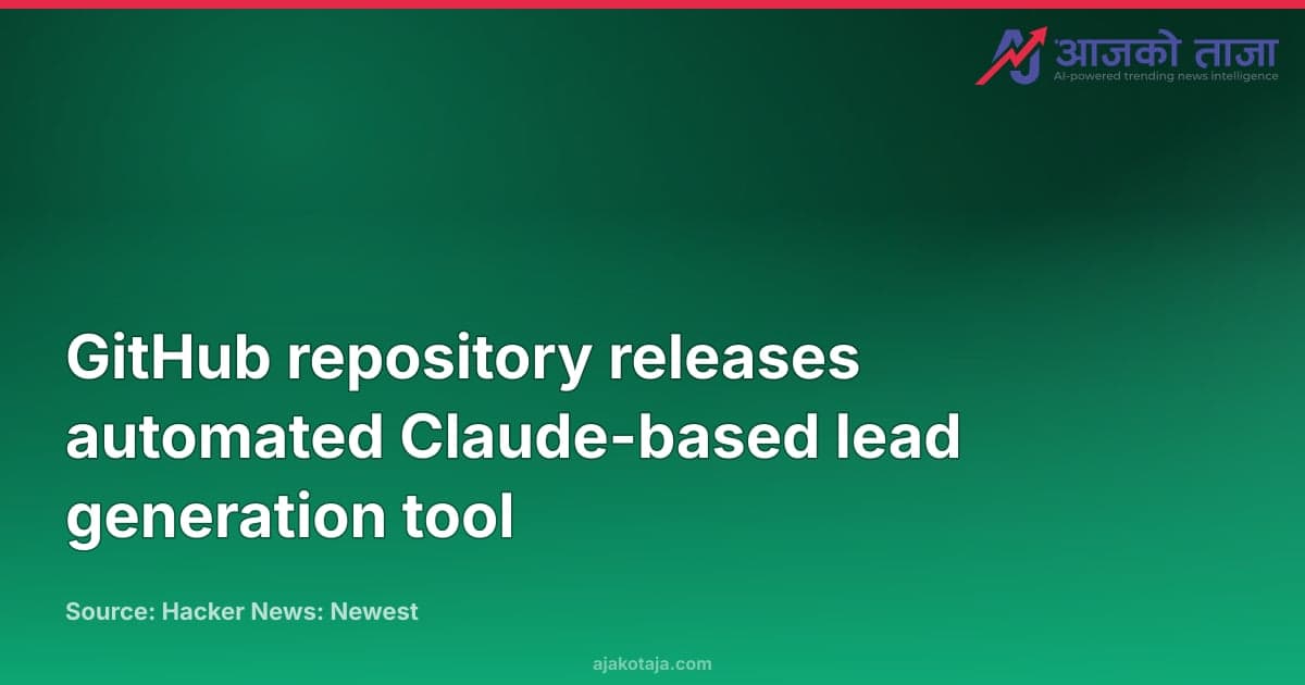 GitHub repository releases automated Claude-based lead generation tool