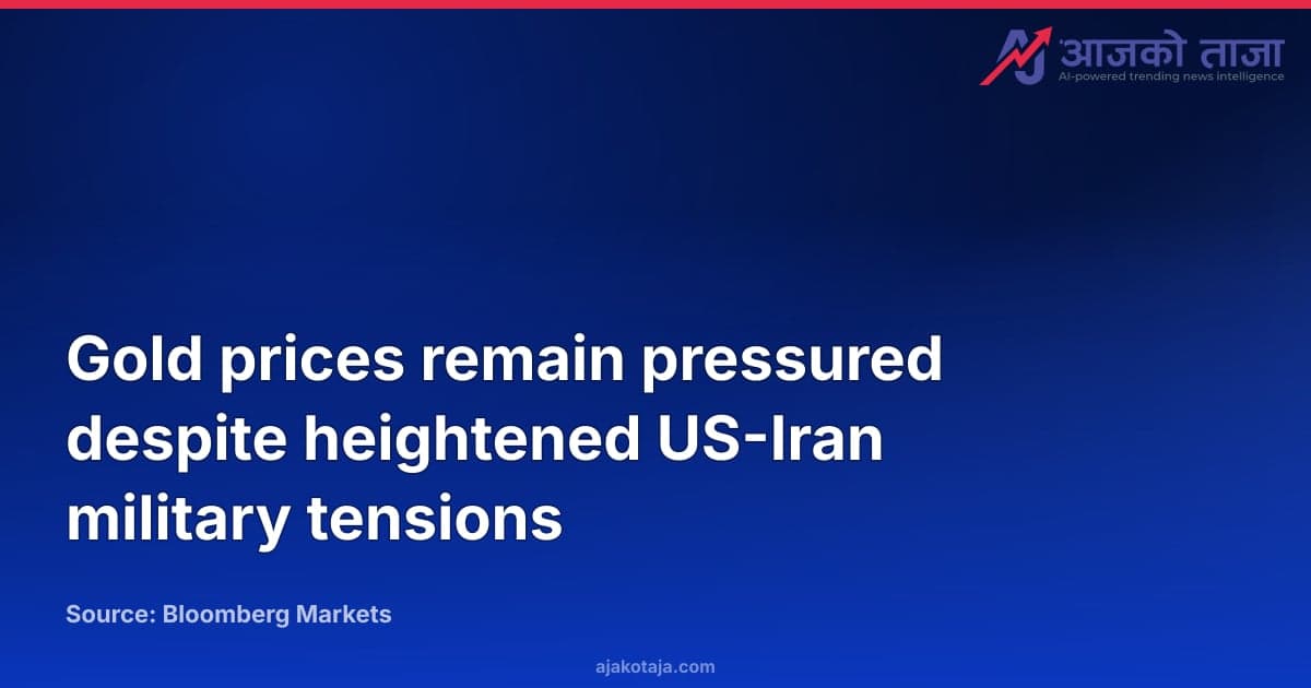 Gold prices remain pressured despite heightened US-Iran military tensions